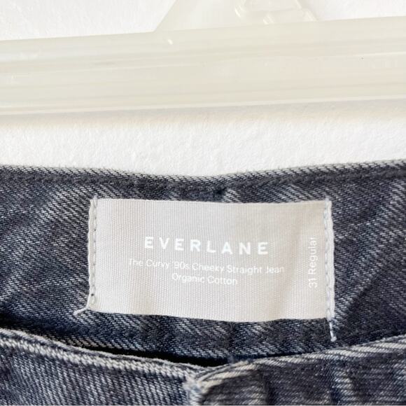 NWT Everlane The Curvy 90’s Cheeky Straight Jeans Washed Black Sz 31 - Picture 4 of 10